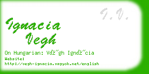 ignacia vegh business card